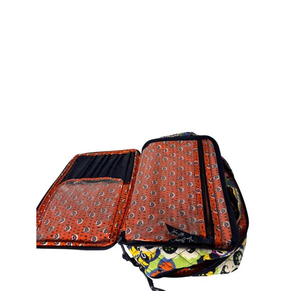 Vera Bradley Floral Quilted Travel Cosmetic Bag With Multi-Compartment Interior - Picture 5 of 6